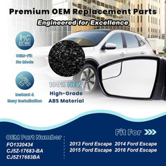 Left Driver Side Mirror Assembly Replacement Fit for 2013 2014 2015 2016 Ford Es