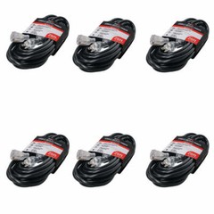 6 ProX Extension Cords DJ Cable 25 ft 3 prong Male to Female 14 AWG Black
