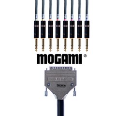 D-Sub Loom | DB25 to Jack TRS Gold Male Rean | 8 Way | Balanced | Mogami 1 Meter