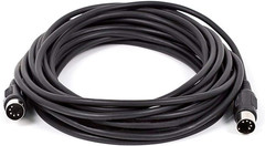 Monoprice MIDI Cable – 25 Feet – Black with Keyed 5-Pin DIN Connector, Molded Co