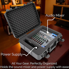 DJ Mixer Case Compatible with Yamaha MG10XU, MG10, MG06 – Hard Shell Audio Mixer