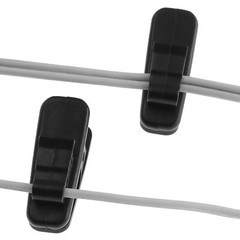 24 Pack Lapel Mic Clip Headset Wire Clips Clothing Earbud Clip for Most Headset