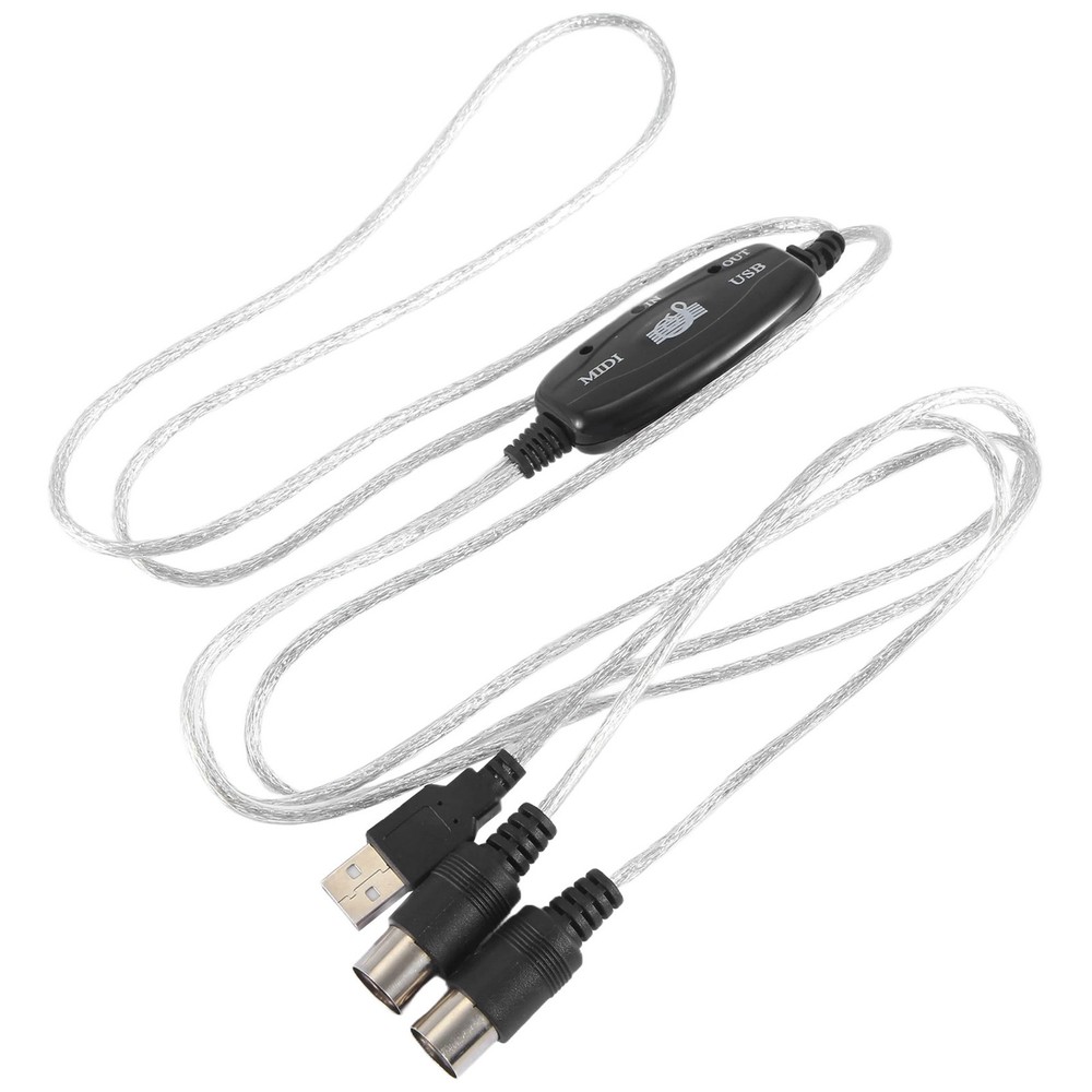 USB MIDI Cable Adapter, USB Type A Male to MIDI Din 5 Pin In-Out Cable5851