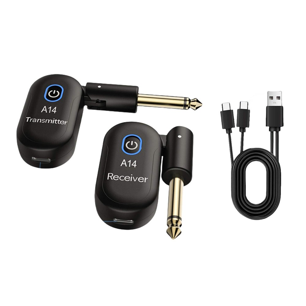 A14 ABS 2.4GHz Guitar Wireless System for Electric Guitar Bass Violin 100ft