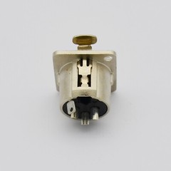 10,Panel Mount XLR 3-pin Female Connector – Nickel Case Metal Chassis