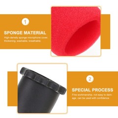 5Sets Durable Microphone Sleeve Covers Assorted Colors with Anti-Skid Protection