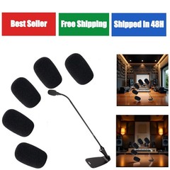 5 Pack Black Microphone Foam Windscreens for Shure CVG18-B/C