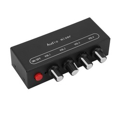 Stereo Line Sound Mixer 3.5mm Input Output Port DC5-12V Sound Mixer For Speaker