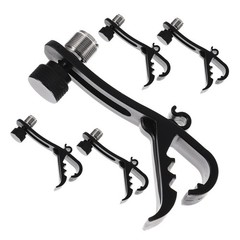 5Pcs Adjustable Drum Mic Clip Holder Black Plastic Metal Microphone Mount