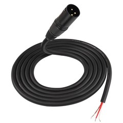 XLR Male Pigtail Cable 2 Meter Bare Wire Open End for PA Amplifier Repair