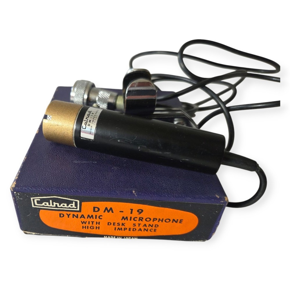 Vintage 60s Calrad DM-19 High Impedance Dynamic Microphone MCM Made in Japan