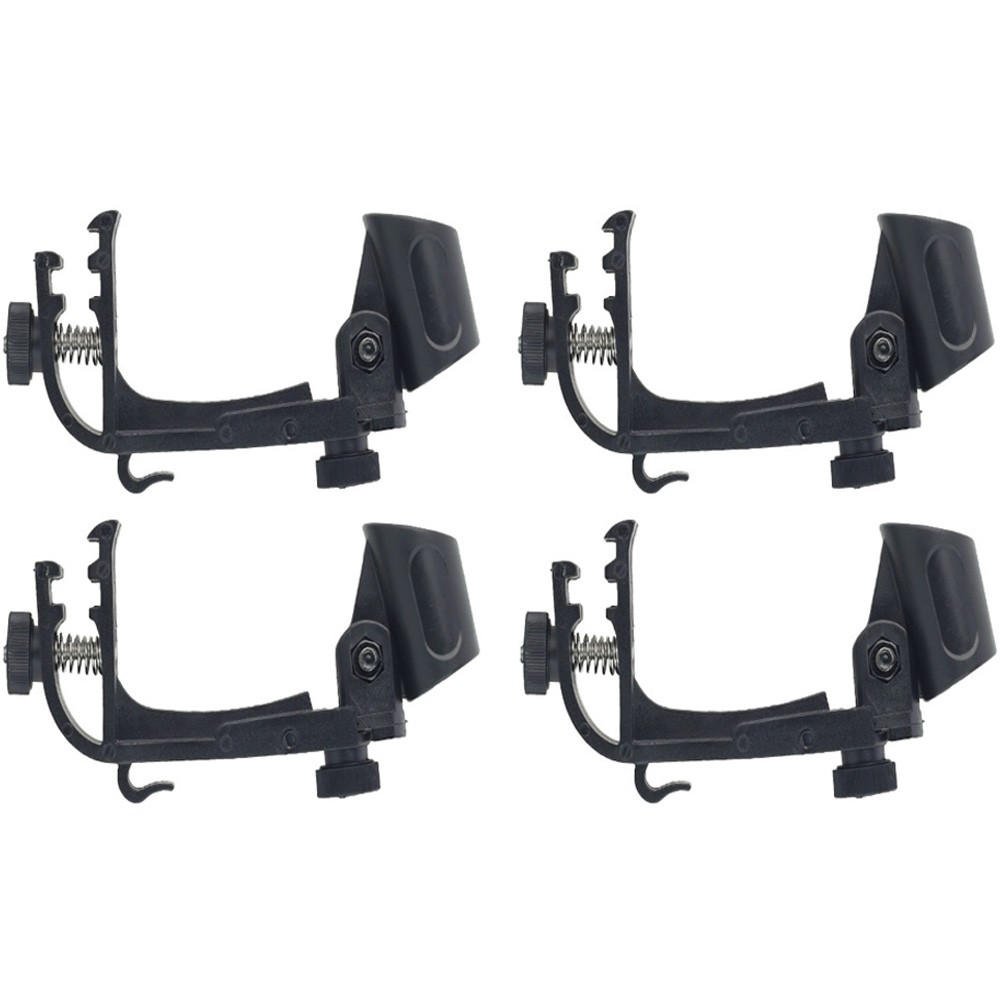 4Pcs Clamp Clip Holder Mount For Drum Microphone Mic For Shure SM58 SM57