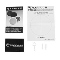 Rockville 6-Zone 70v Amplifier+(12) 5.25″ White 2Way Restaurant Ceiling Speakers