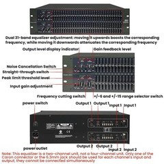 2231 Equalizer Anti-Feedback Audio Performance Stage Conference Effects Processo
