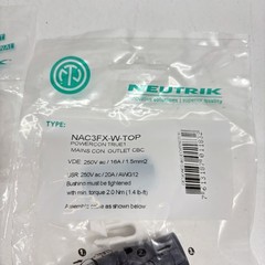 5x Pack NEUTRIK PowerCON True1 NAC3FX-W-TOP Female 6-12mm