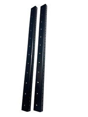 2 (One Pair) 12U / 12 SPACE Rack Rails 21″ Lg Tapped 10/32″ for Amplifier Rack