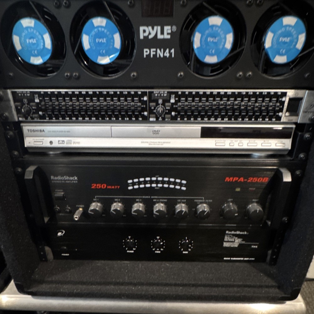 Amateur DJ or PA System- Radio Shack MPA-250B Amplifier And SA230 Sub Amp Plus…