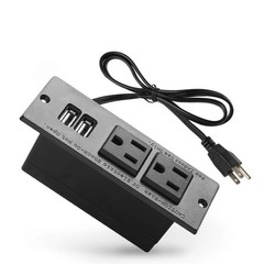 Conference Recessed Power Strip Socket with USB Ports,Table Power Strip,Deskt…