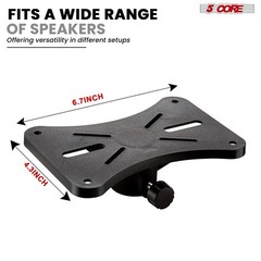 5 Core Speaker Stand Pair Adjustable 4.5Ft PA DJ Tripod Heavy Duty w 35mm Mount