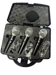 Pyle PDMICKT34 Dynamic Microphone Kit (3) Professional Handheld Mics & Cable
