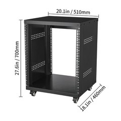 Uimoso 12U AV Rack Stand 500 lbs Capacity Network Stereo Recording Studio Rack