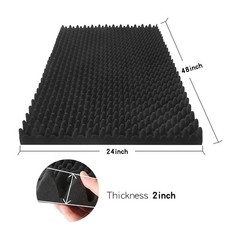 1 Pack Acoustic Foam Panels, 48 X 24 X 2Inch High Density Sound Absorbing2598