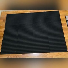 12 Pack Black Acoustic Panels Foam Sound Absorbing Wall Panels 1 x 12 x 12, NEW