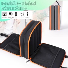 Microphone Case,Wireless Microphone Bag,Portable Storage Case,8 Slots Mic Car…