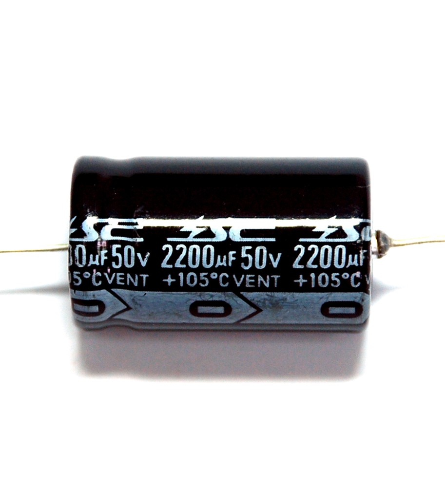 10pc Electrolytic Capacitor GHA 2200uF 50V 105℃ 2000hrs φ18x40mm Axial RoHS SC