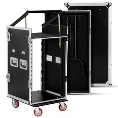 16 Space Pro Audio DJ Road Rack Case with Casters – 16U Pro Tour Grade Case HOT!