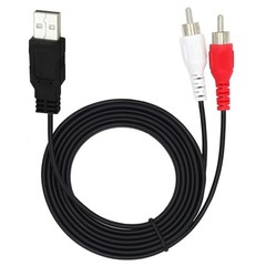 RCA to USB Converter Audio Cable 2.0 A Male 2 1.5 meters