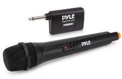 Pyle Portable VHF Wireless Microphone System – Professional One Size, Black