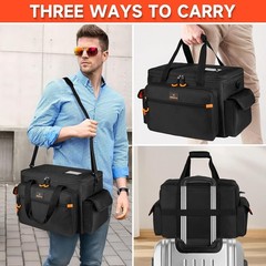 DJ Microphone Case Gig Bag with Storage for Wireless Mics Cables Accessories