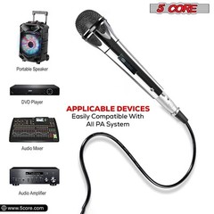 5Core Premium Vocal Dynamic Cardioid Handheld Microphone Unidirectional Mic
