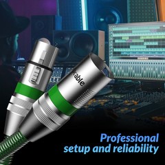 XLR to XLR Cable 40 Feet Premium XLR Microphone Cable Heavy Duty 22AWG OFC XL…