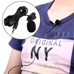 1.5m Mini Portable Lavalier Microphone Condenser Clip-on Lapel Mic Wired USB 3.5