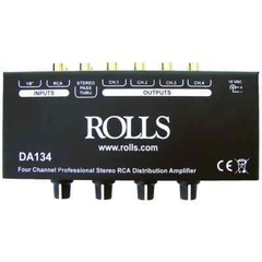 Rolls DA134 4 Channel Volume Control Mono Stereo RCA 1/8 inch Inputs Amplifier