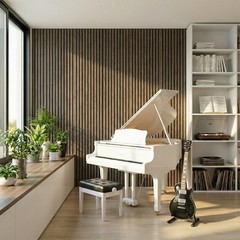 4 Pack Acoustic Wall Panels, 47″ x 24″ Wood Wall Panels, Walnut