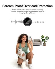 Wireless Lavalier Microphone for iPhone 17/16/15/14, iPad & Android, Magnetic…