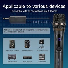 Wireless Karaoke Microphone dynamic Mic Up160ft range handheld plug-and-play …
