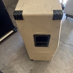 PV412 Beige PA Speaker Cabinet with Metal Grill and Protective Corners
