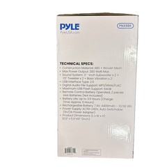 Pyle Bluetooth IPX5 Waterproof Portable Speaker With XLR Microphone, PNX8BK