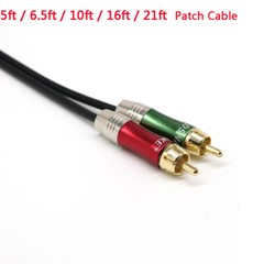 5ft /6.5ft /10ft /16ft /21ft XLR Male to 2 RCA Male Audio Y Splitter Patch Cable