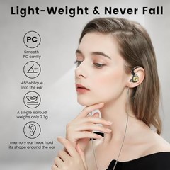 Black Ak3file Earbuds – Deep Bass Sound – Wired Gaming Earbuds