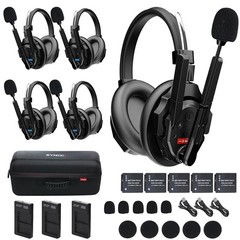 SYNCO XTalk XMax5 X5 500m Dual-Ear Wireless Intercom Headset System Full Duplex