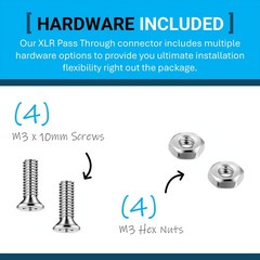 XLR Pass Through Cable No Solder 2-Pack for Pro Audio Installations
