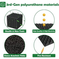 6 Pack 1.5″x12″x12″ Acoustic Foam Panels Soundproof Egg Crate Studio Wedges Fire