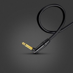 6.35mm 1/4 in TS Male Right Angle to Male Right Angle Instrument Audio Cable B22