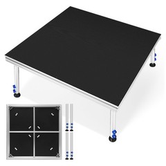 4×4 Folding Portable Stage Platform Adjust Height 24″-40″ Folding Lightweight