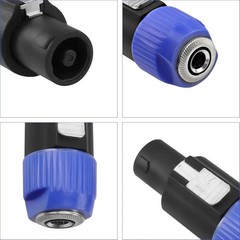 4pcs 1/4 Inch to NL4 Plug Adapter for Full Audio Bandwidth Support 20Hz-20kHz